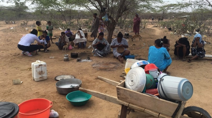 La comunidad indígena Wayúu es una de las más afectadas por la sequía y falta de acceso al agua (La Guajira, Colombia). Fuente Zonacero.com